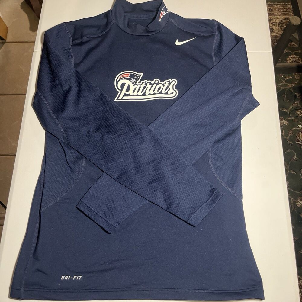 New England Patriots Base-Layer Compression Nike Long Sleeve Performance Shirt